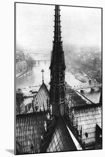 The Spire of Notre Dame Seen from the Towers, Paris, 1931-Ernest Flammarion-Mounted Giclee Print
