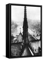 The Spire of Notre Dame Seen from the Towers, Paris, 1931-Ernest Flammarion-Framed Stretched Canvas
