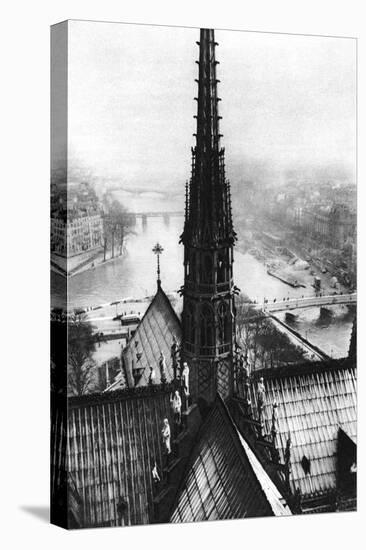 The Spire of Notre Dame Seen from the Towers, Paris, 1931-Ernest Flammarion-Stretched Canvas