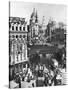 The Spire of St Martin, Ludgate Silhouetted Against the Bulk of St Paul's, London, 1926-1927-Frith-Stretched Canvas