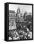 The Spire of St Martin, Ludgate Silhouetted Against the Bulk of St Paul's, London, 1926-1927-Frith-Framed Stretched Canvas