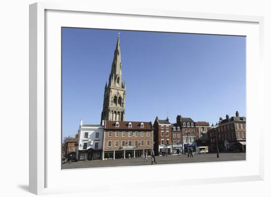 The Spire of St. Mary Magdalene Church Rises over Building on the Market Square-Stuart Forster-Framed Photographic Print