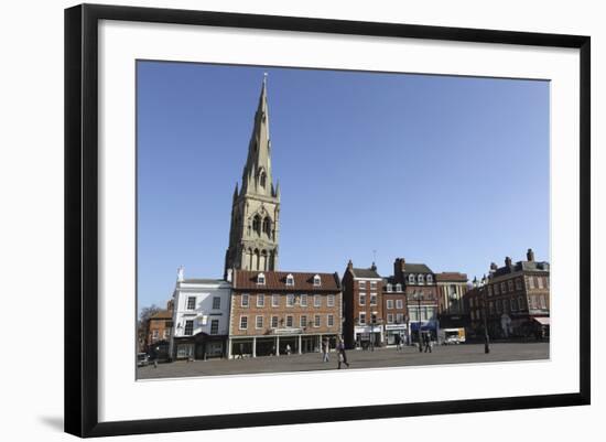 The Spire of St. Mary Magdalene Church Rises over Building on the Market Square-Stuart Forster-Framed Photographic Print