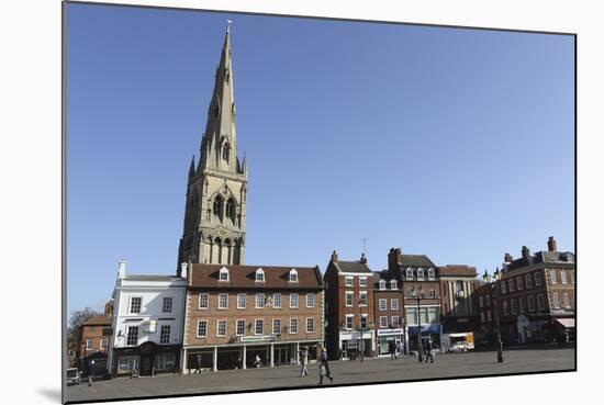 The Spire of St. Mary Magdalene Church Rises over Building on the Market Square-Stuart Forster-Mounted Photographic Print