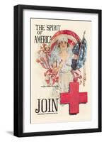 The Spirit of Americ Join-Howard Chandler Christy-Framed Art Print