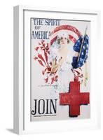 The Spirit of America Recruitment Poster-Howard Chandler Christy-Framed Giclee Print