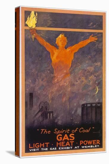 The Spirit of Coal - Gas, Light, Heat and Power (Wembley Exhibition)-null-Stretched Canvas