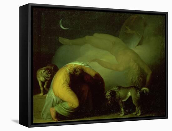 The Spirit of Culmin Appears to His Mother, from the Songs of Ossian-Nicolai Abraham Abildgaard-Framed Stretched Canvas