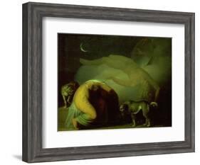 The Spirit of Culmin Appears to His Mother, from the Songs of Ossian-Nicolai Abraham Abildgaard-Framed Giclee Print