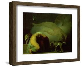 The Spirit of Culmin Appears to His Mother, from the Songs of Ossian-Nicolai Abraham Abildgaard-Framed Giclee Print