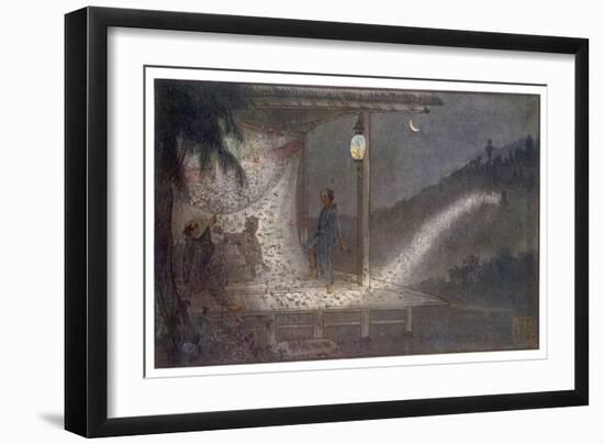 The Spirit of Jimpachi Avenges His Wrongful Death by Manifesting as a Swarm of Fireflies-R. Gordon Smith-Framed Art Print