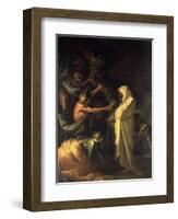 The Spirit of Samuel Appearing to Saul at the House of the Witch of Endor, 1668-Salvator Rosa-Framed Giclee Print