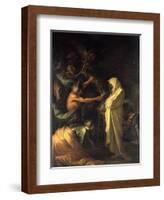 The Spirit of Samuel Appearing to Saul at the House of the Witch of Endor, 1668-Salvator Rosa-Framed Giclee Print