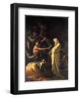 The Spirit of Samuel Appearing to Saul at the House of the Witch of Endor, 1668-Salvator Rosa-Framed Giclee Print