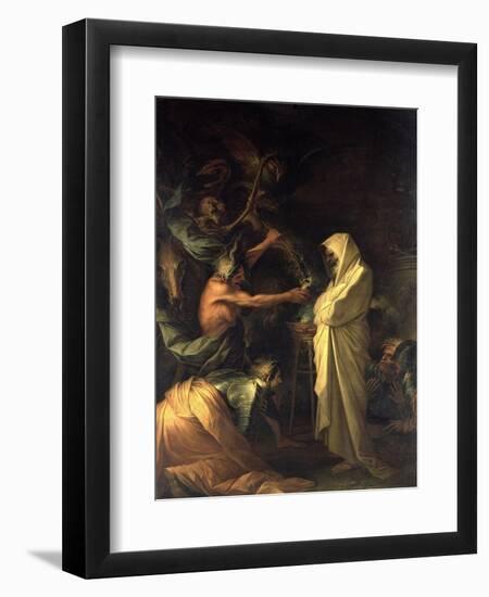 The Spirit of Samuel Appearing to Saul at the House of the Witch of Endor, 1668-Salvator Rosa-Framed Giclee Print