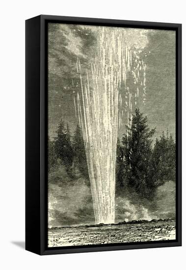 The Splendid Geyser in Action 1891, USA-null-Framed Stretched Canvas