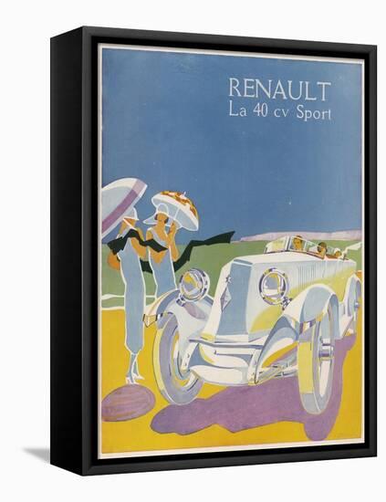 The Splendid Renault on a Fine Summer's Day-null-Framed Stretched Canvas