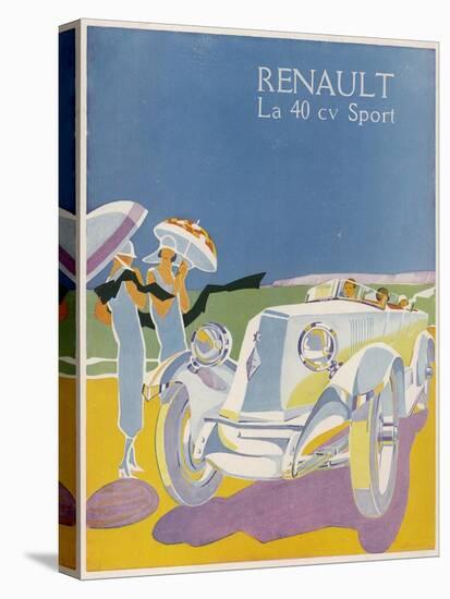 The Splendid Renault on a Fine Summer's Day-null-Stretched Canvas