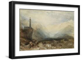 The Splügen Pass. Ca. 1842-43-J. M. W. Turner-Framed Giclee Print