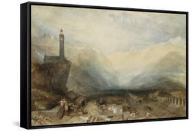 The Splügen Pass. Ca. 1842-43-J. M. W. Turner-Framed Stretched Canvas