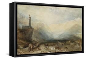 The Splugen Pass, c.1842-1843-J. M. W. Turner-Framed Stretched Canvas