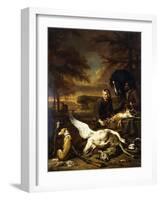 The Spoils of a Hunt with a Hunt Servant and a Black Page Holding a Bay, 1700-Jan Weenix-Framed Giclee Print