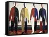 The Sportsmen-Kasimir Malevich-Framed Stretched Canvas