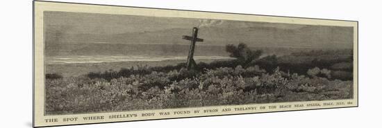 The Spot Where Shelley's Body Was Found by Byron and Trelawny on the Beach Near Spezzia-null-Mounted Giclee Print