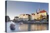 The Spree in the Nicholas' Quarter, Berlin Cathedral and Television Tower, Berlin, Germany-Markus Lange-Stretched Canvas