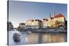 The Spree in the Nicholas' Quarter, Berlin Cathedral and Television Tower, Berlin, Germany-Markus Lange-Stretched Canvas