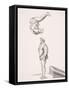 The Spring Board, Illustration from a Facsimilie of 'Excercises in Leaping and Vaulting', by A.…-null-Framed Stretched Canvas