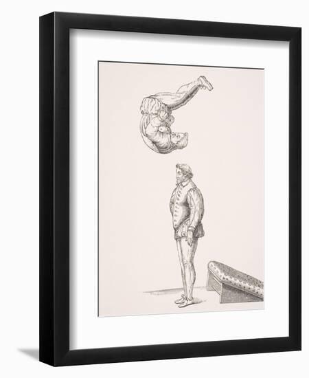 The Spring Board, Illustration from a Facsimilie of 'Excercises in Leaping and Vaulting', by A.…-null-Framed Giclee Print