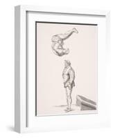 The Spring Board, Illustration from a Facsimilie of 'Excercises in Leaping and Vaulting', by A.…-null-Framed Giclee Print