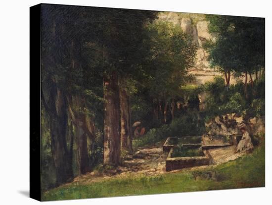 The Spring in Fouras (A Painter and His Mode)-Gustave Courbet-Stretched Canvas