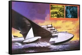 The Spruce Goose Flying Plane-Wilf Hardy-Framed Stretched Canvas