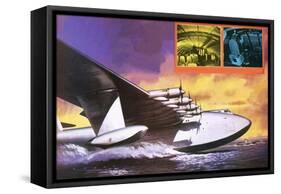 The Spruce Goose Flying Plane-Wilf Hardy-Framed Stretched Canvas