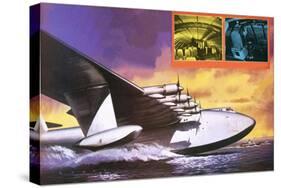 The Spruce Goose Flying Plane-Wilf Hardy-Stretched Canvas