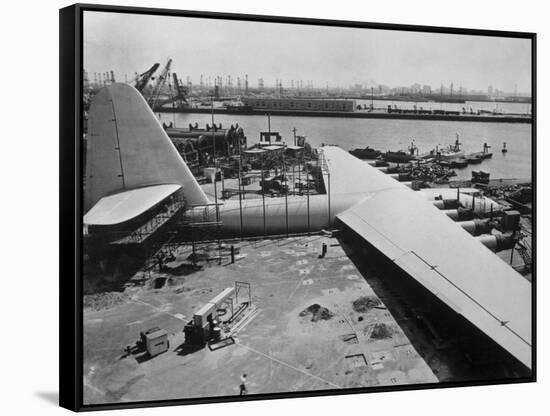 The Spruce Goose under Construction-null-Framed Stretched Canvas