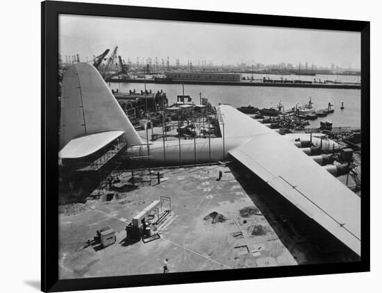 The Spruce Goose under Construction-null-Framed Photographic Print