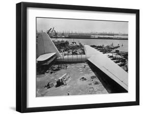 The Spruce Goose under Construction-null-Framed Photographic Print