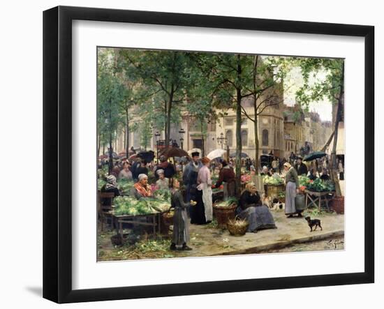 The Square in Front of Les Halles, 1880-Victor Gabriel Gilbert-Framed Giclee Print