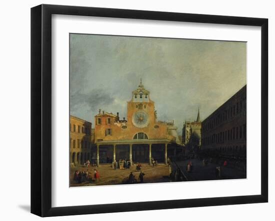 The square in front of San Giacomo di Rialto, Venice. Before 1730-Canaletto-Framed Giclee Print