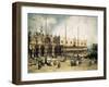 The Square of Saint Mark's, Venice (Piazza San Marco)-Canaletto-Framed Art Print