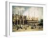 The Square of Saint Mark's, Venice (Piazza San Marco)-Canaletto-Framed Art Print