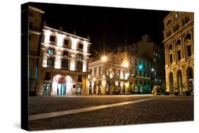 The Square of San Francisco in Old Havana at Night-Kamira-Stretched Canvas