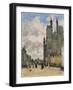 The Square of the Church of Saint Vulfran in Abbeville-Eugène-Louis Boudin-Framed Giclee Print