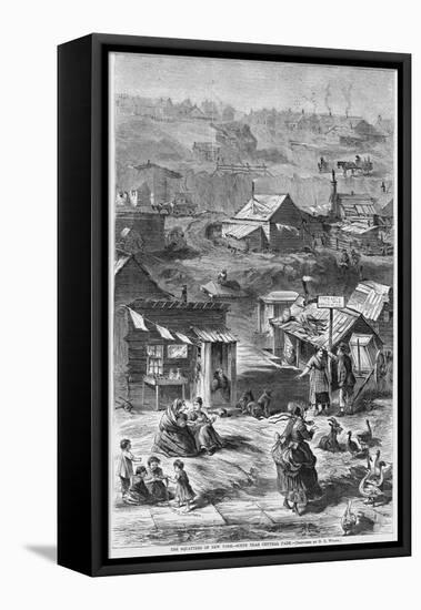 The Squatters of New York, Scene Near Central Park-null-Framed Stretched Canvas