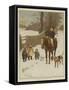 The Squire's Christmas Box-John Charles Dollman-Framed Stretched Canvas