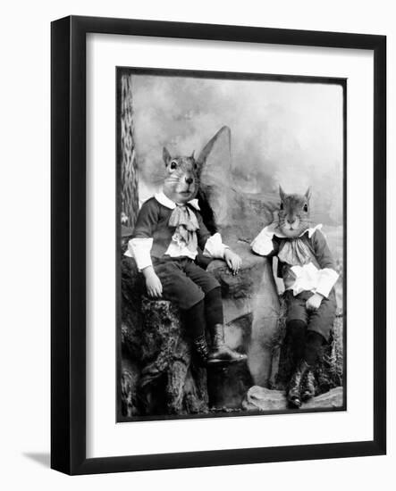 The Squirrelton Twins-Grand Ole Bestiary-Framed Art Print