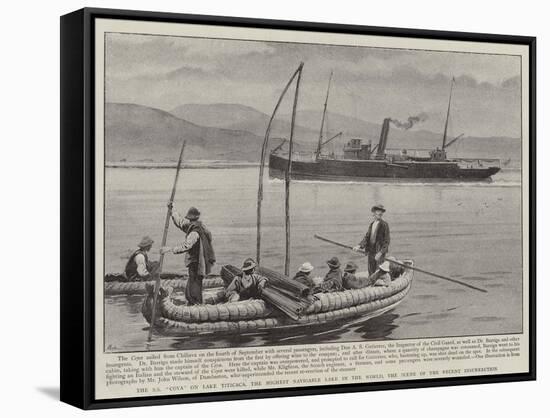 The Ss Coya on Lake Titicaca-null-Framed Stretched Canvas